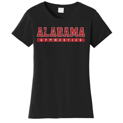 Alabama Gymnastics Red Vintage Text Women's T-Shirt