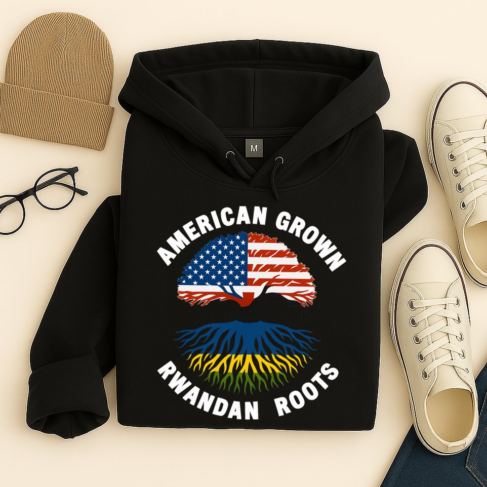 American Grown Rwandan Roots Hoodie