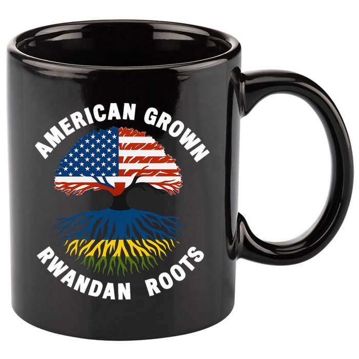 American Grown Rwandan Roots 11oz C Handle Ceramic Mug