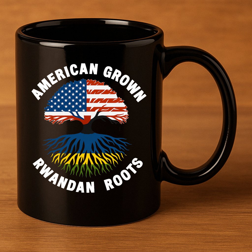 American Grown Rwandan Roots 11oz C Handle Ceramic Mug