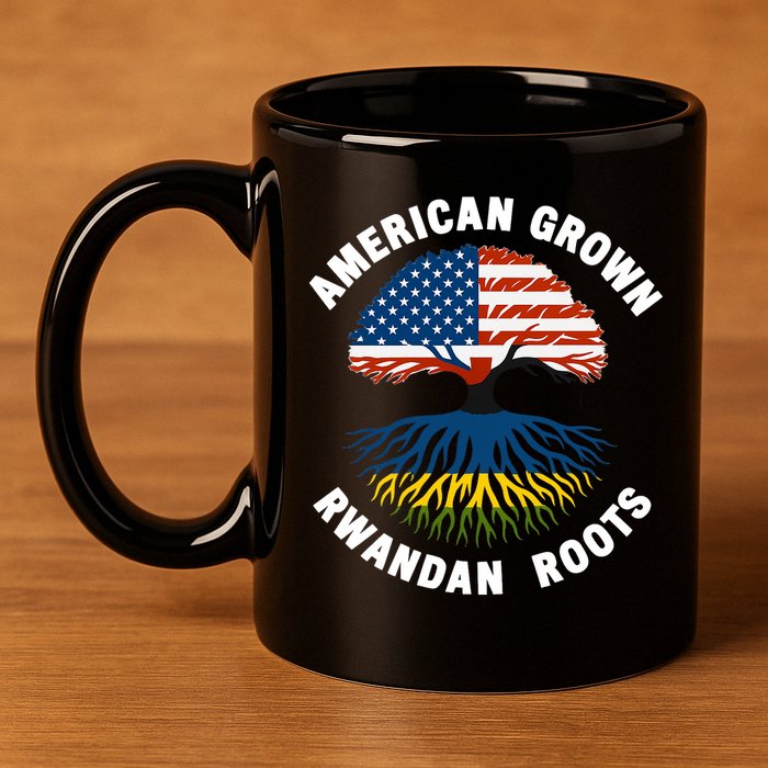 American Grown Rwandan Roots 11oz C Handle Ceramic Mug