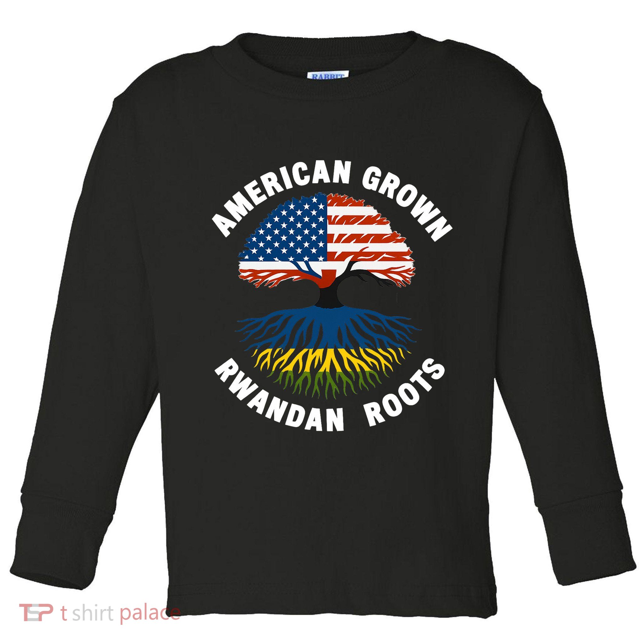 American Grown Rwandan Roots Toddler Long Sleeve Shirt