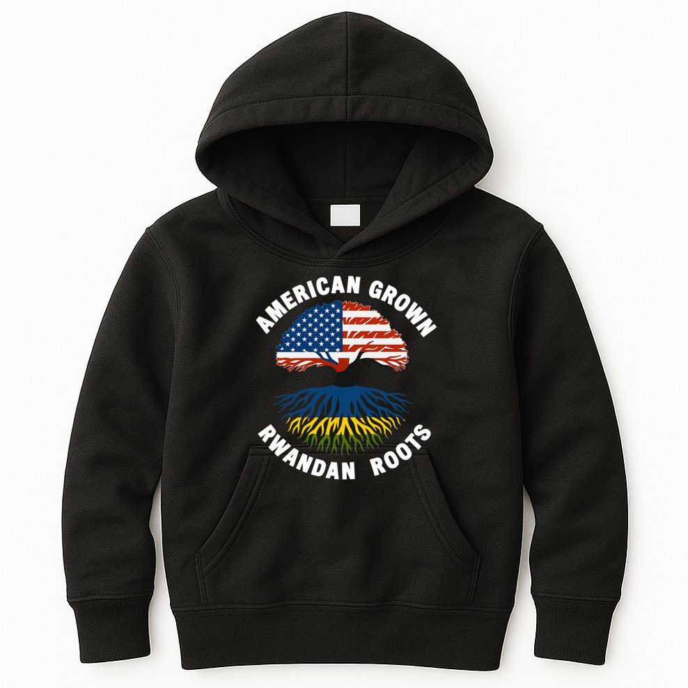 American Grown Rwandan Roots Kids Hoodie