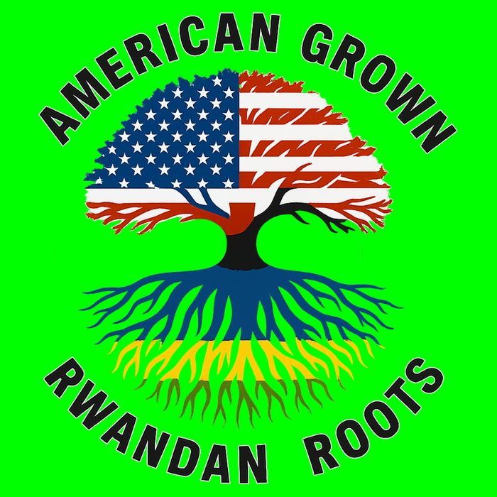 American Grown Rwandan Roots Button