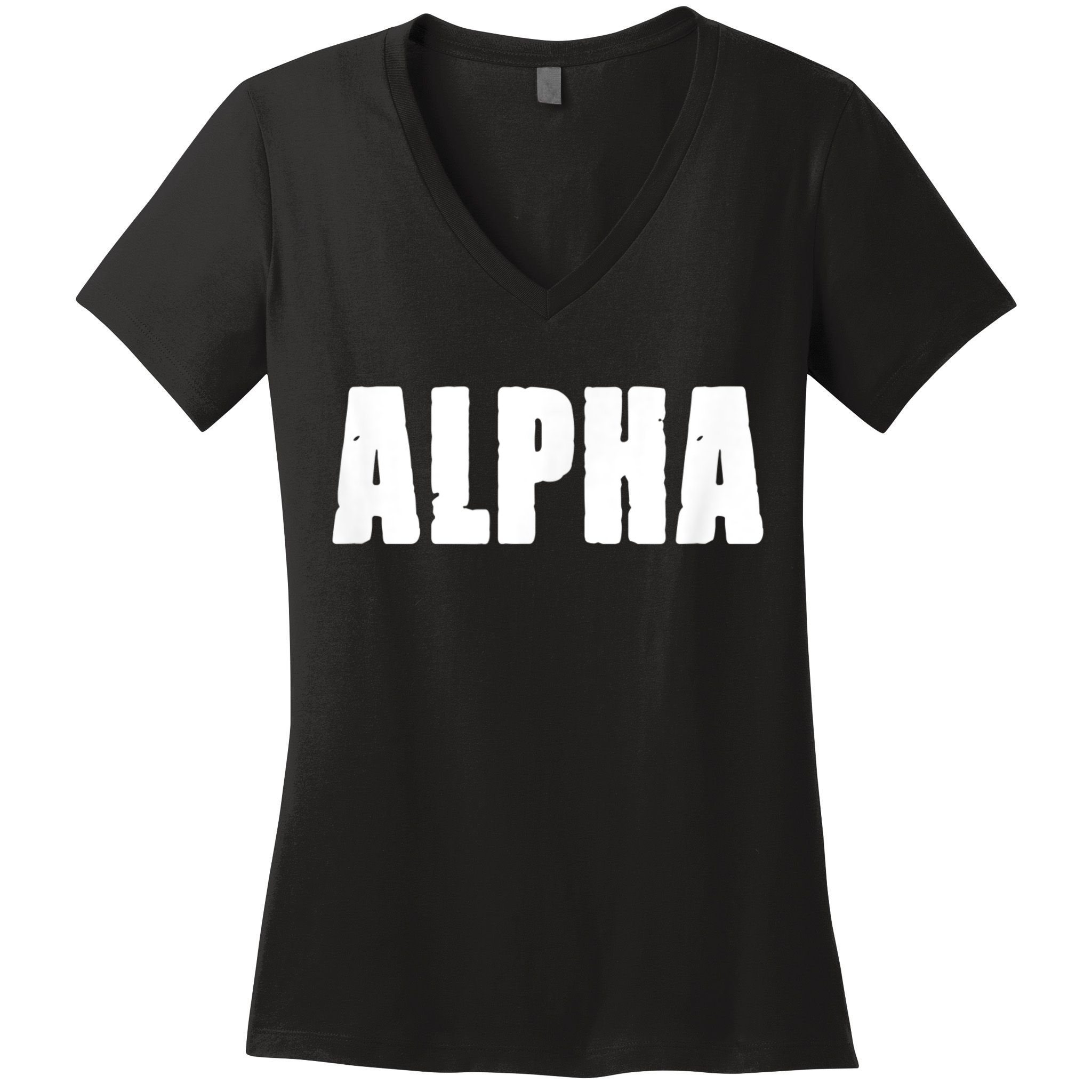 ALPHA Gym Rabbit Workout Bodybuilding Fitness F010 Women's V-Neck T-Shirt