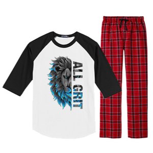 All Grit Retro Lion Lover Raglan Sleeve Pajama Set