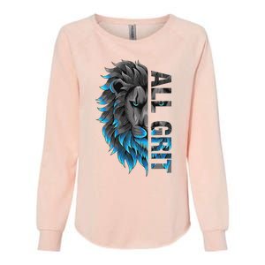 All Grit Retro Lion Lover Womens California Wash Sweatshirt