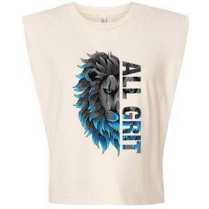 All Grit Retro Lion Lover Garment-Dyed Women's Muscle Tee