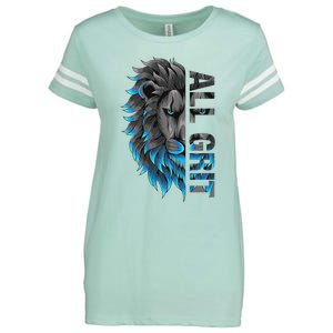 All Grit Retro Lion Lover Enza Ladies Jersey Football T-Shirt