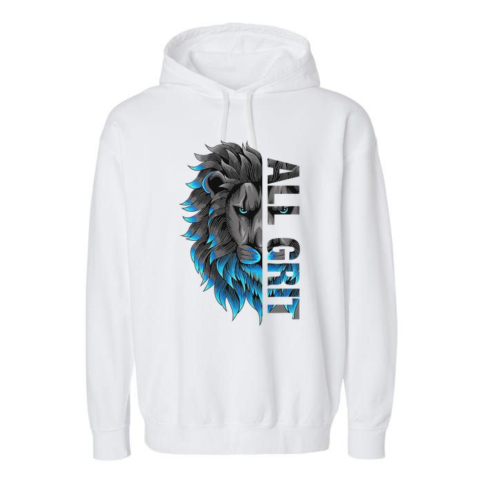 All Grit Retro Lion Lover Garment-Dyed Fleece Hoodie