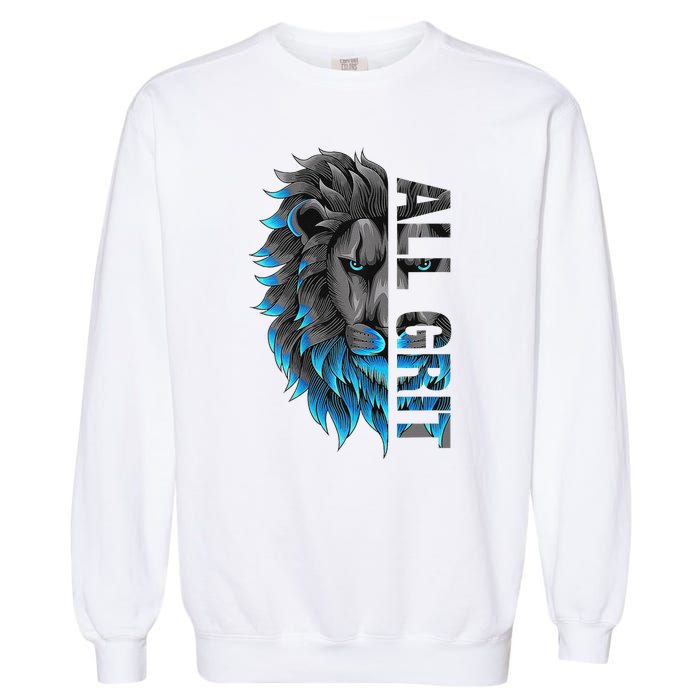 All Grit Retro Lion Lover Garment-Dyed Sweatshirt