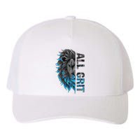 All Grit Retro Lion Lover Yupoong Adult 5-Panel Trucker Hat