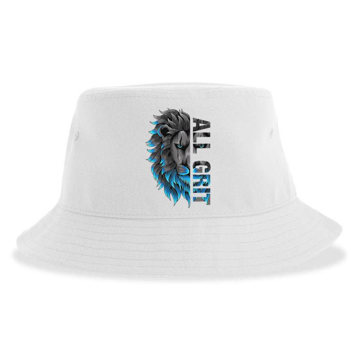 All Grit Retro Lion Lover Sustainable Bucket Hat