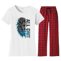 All Grit Retro Lion Lover Women's Flannel Pajama Set