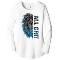 All Grit Retro Lion Lover Women's Perfect Tri Tunic Long Sleeve Shirt