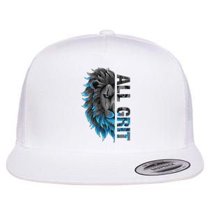 All Grit Retro Lion Lover Flat Bill Trucker Hat