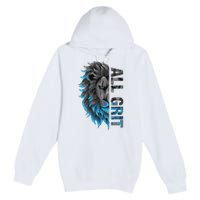 All Grit Retro Lion Lover Premium Pullover Hoodie