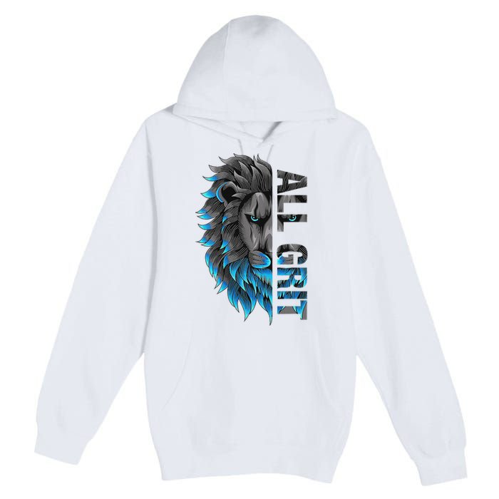 All Grit Retro Lion Lover Premium Pullover Hoodie