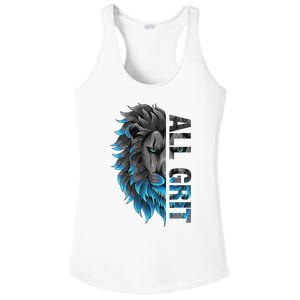 All Grit Retro Lion Lover Ladies PosiCharge Competitor Racerback Tank