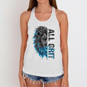 All Grit Retro Lion Lover Women's Knotted Racerback Tank