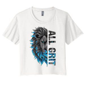 All Grit Retro Lion Lover Women's Crop Top Tee