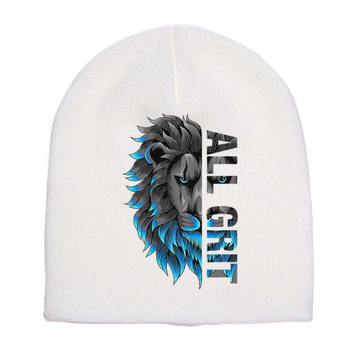 All Grit Retro Lion Lover Short Acrylic Beanie