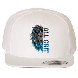 All Grit Retro Lion Lover Wool Snapback Cap