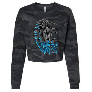 All Grit Retro Lion Lover Cropped Pullover Crew