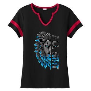 All Grit Retro Lion Lover Ladies Halftime Notch Neck Tee