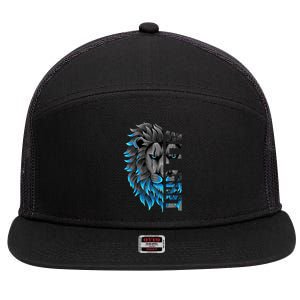 All Grit Retro Lion Lover 7 Panel Mesh Trucker Snapback Hat