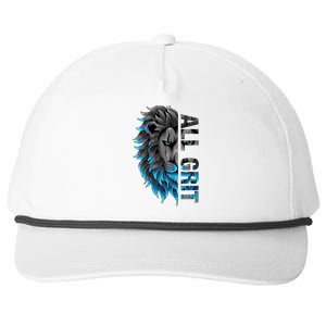 All Grit Retro Lion Lover Snapback Five-Panel Rope Hat