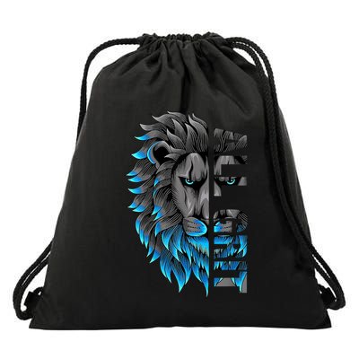 All Grit Retro Lion Lover Drawstring Bag
