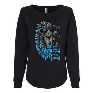 All Grit Retro Lion Lover Womens California Wash Sweatshirt