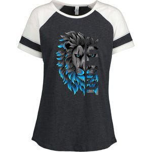 All Grit Retro Lion Lover Enza Ladies Jersey Colorblock Tee