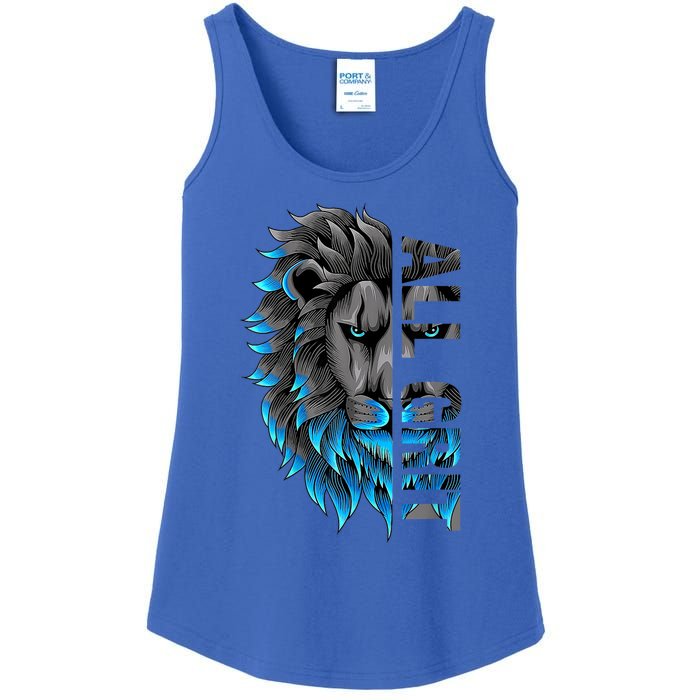 All Grit Retro Lion Lover Ladies Essential Tank