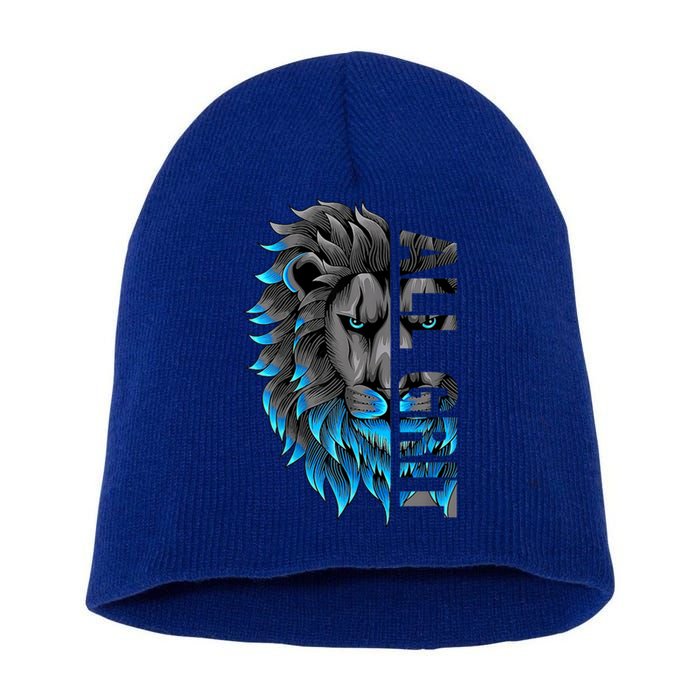 All Grit Retro Lion Lover Short Acrylic Beanie