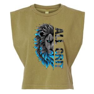 All Grit Retro Lion Lover Garment-Dyed Women's Muscle Tee