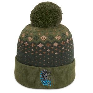 All Grit Retro Lion Lover The Baniff Cuffed Pom Beanie