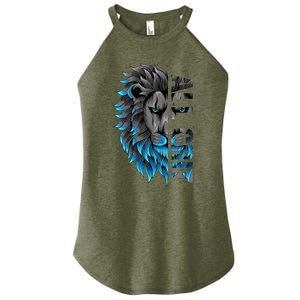 All Grit Retro Lion Lover Women's Perfect Tri Rocker Tank