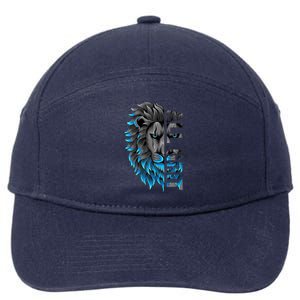 All Grit Retro Lion Lover 7-Panel Snapback Hat