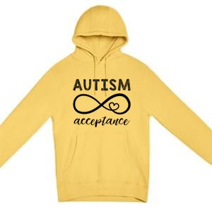 Autism Gift Red Instead Inifinity Gift Acceptance Cute Gift Premium Pullover Hoodie