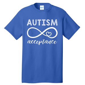 Autism Gift Red Instead Inifinity Gift Acceptance Cute Gift Tall T-Shirt