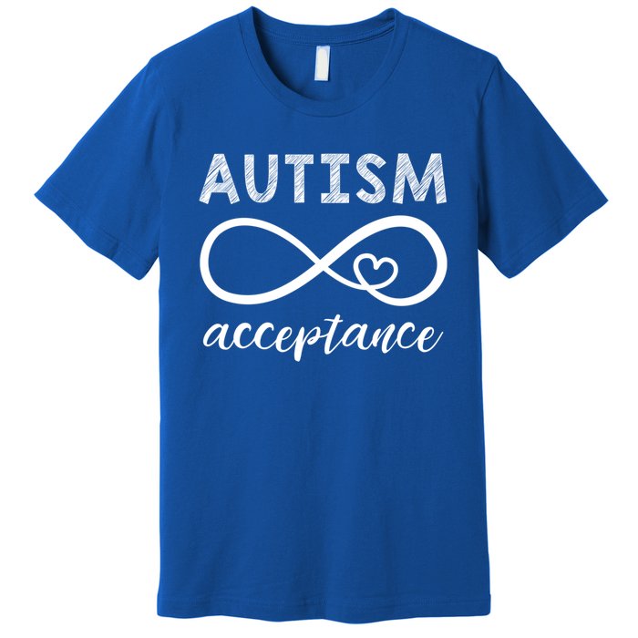 Autism Gift Red Instead Inifinity Gift Acceptance Cute Gift Premium T-Shirt