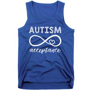 Autism Gift Red Instead Inifinity Gift Acceptance Cute Gift Tank Top