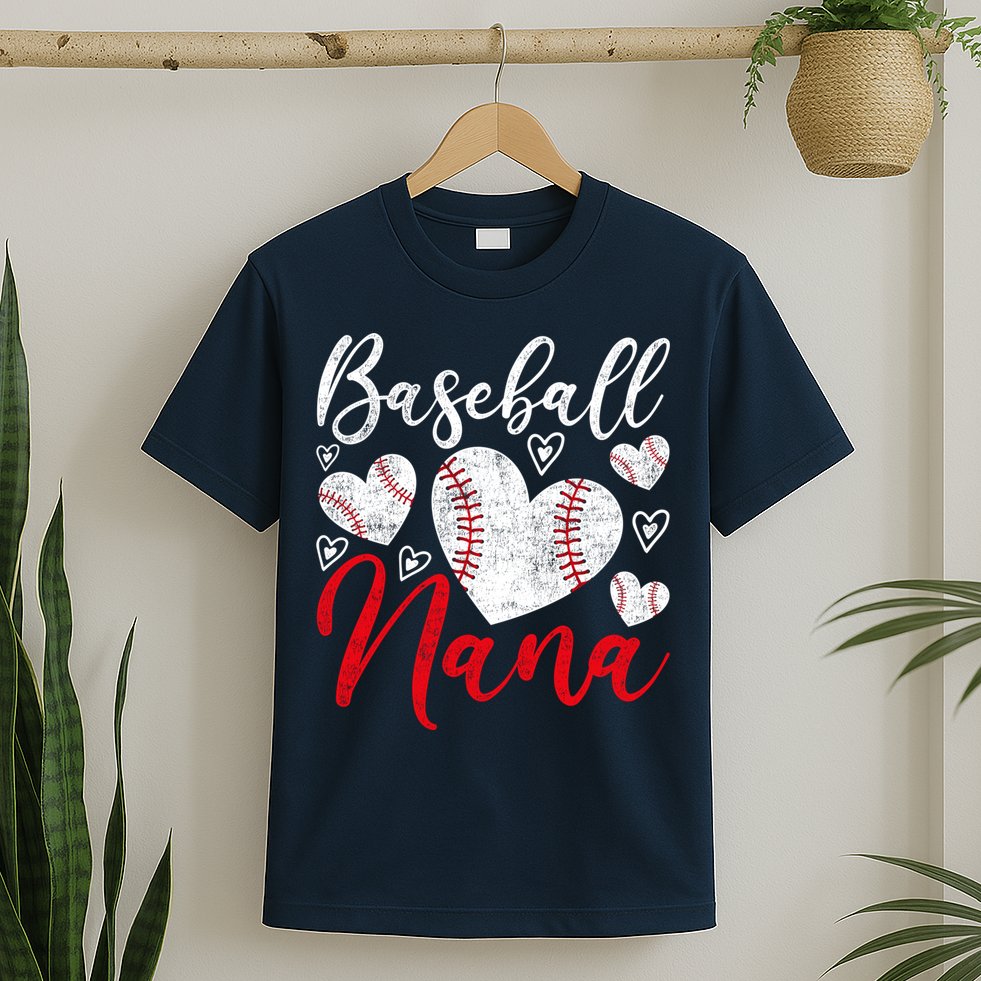 American Game Retired Baseball Nana Grandmother Baseball T-Shirt