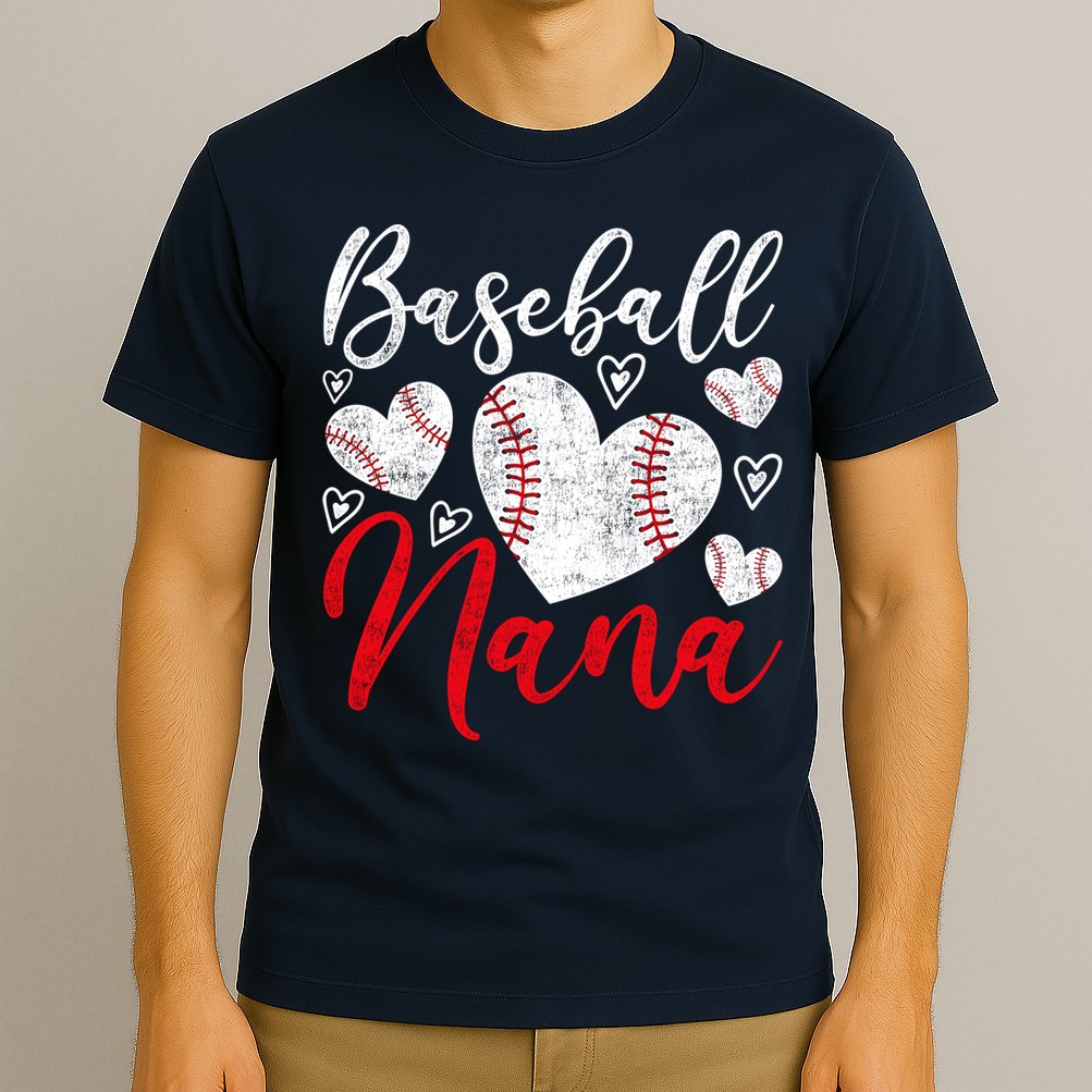 American Game Retired Baseball Nana Grandmother Baseball T-Shirt