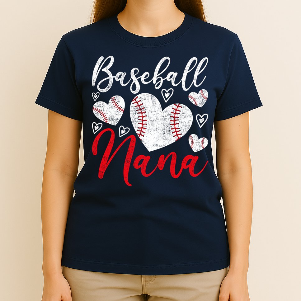 American Game Retired Baseball Nana Grandmother Baseball T-Shirt