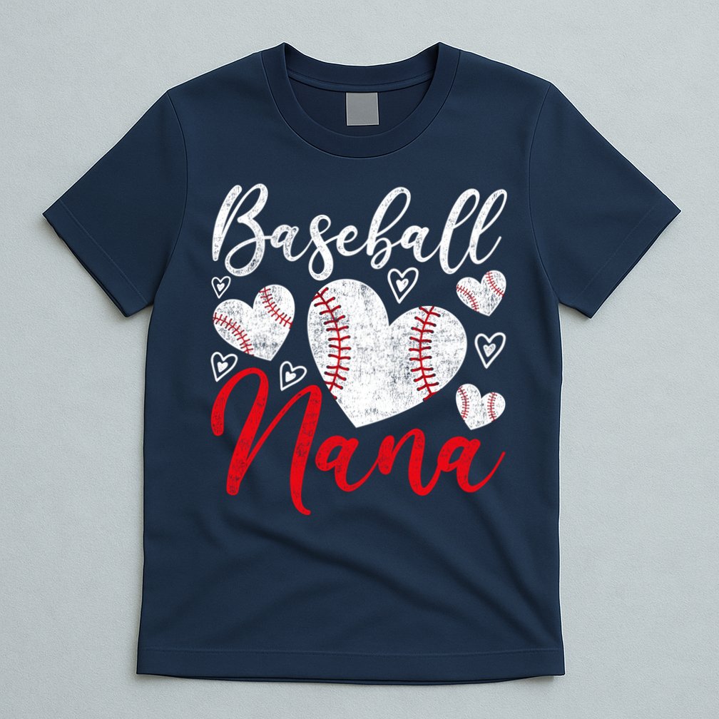 American Game Retired Baseball Nana Grandmother Baseball T-Shirt