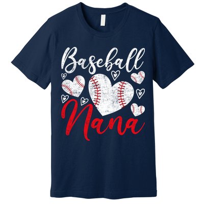 American Game Retired Baseball Nana Grandmother Baseball Premium T-Shirt