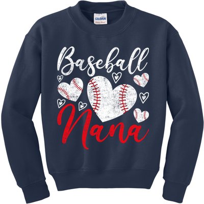 American Game Retired Baseball Nana Grandmother Baseball Kids Sweatshirt